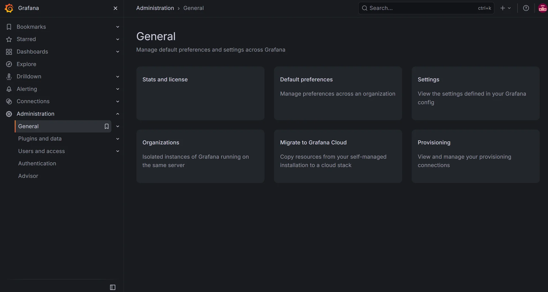 Grafana data sources settings screen showing configured Prometheus and Loki connections