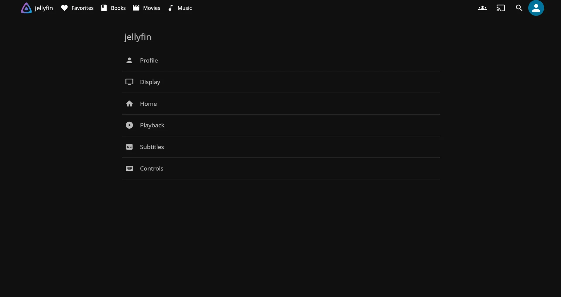 Jellyfin admin dashboard showing server settings, libraries and active playback sessions